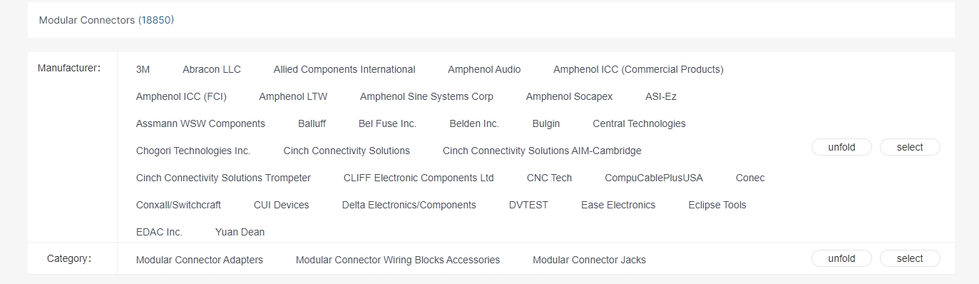 提供模块化连接器采购的分销商