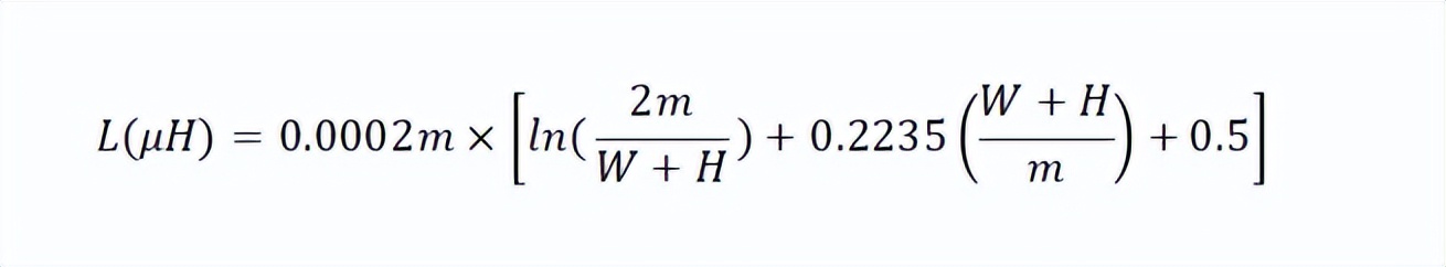 PCB上一条连线的电感的计算公式