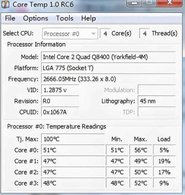 Core Temp第三方硬件查看CPU温度的方法